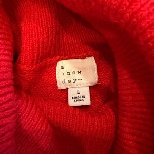 a new day Bright Red Turtleneck Sweater